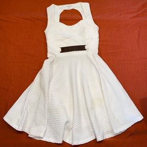 White Dress with Gold mini belt🤍